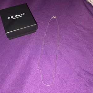 White gold necklace chain